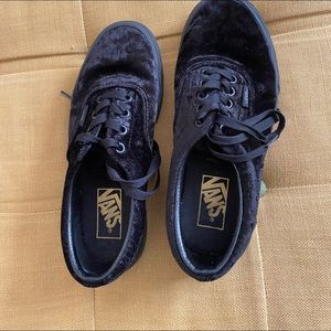 6.5 Black Suede Vans Gently Used